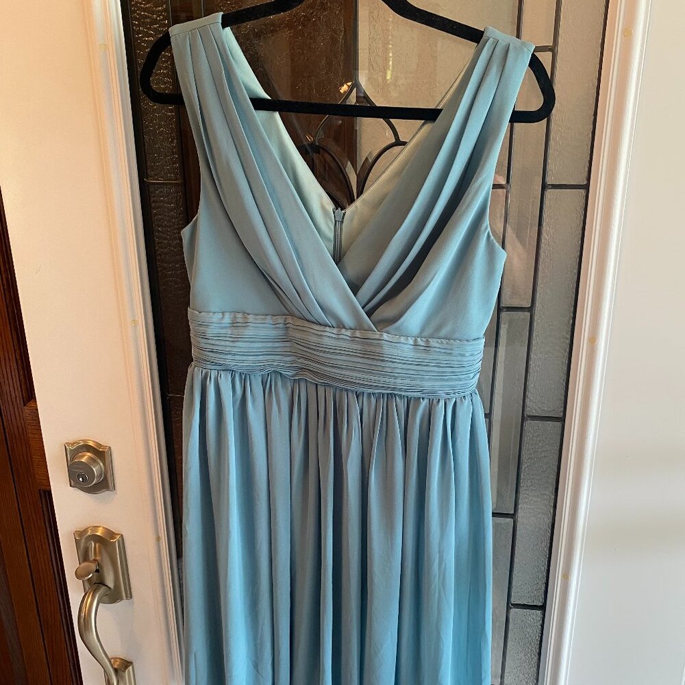 Ever-Pretty Chiffon Empire Waist Sleeveless Pleated V-neck lined short Dress